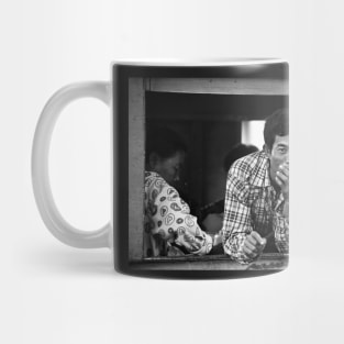 The train smoker. Myanmar. Mug